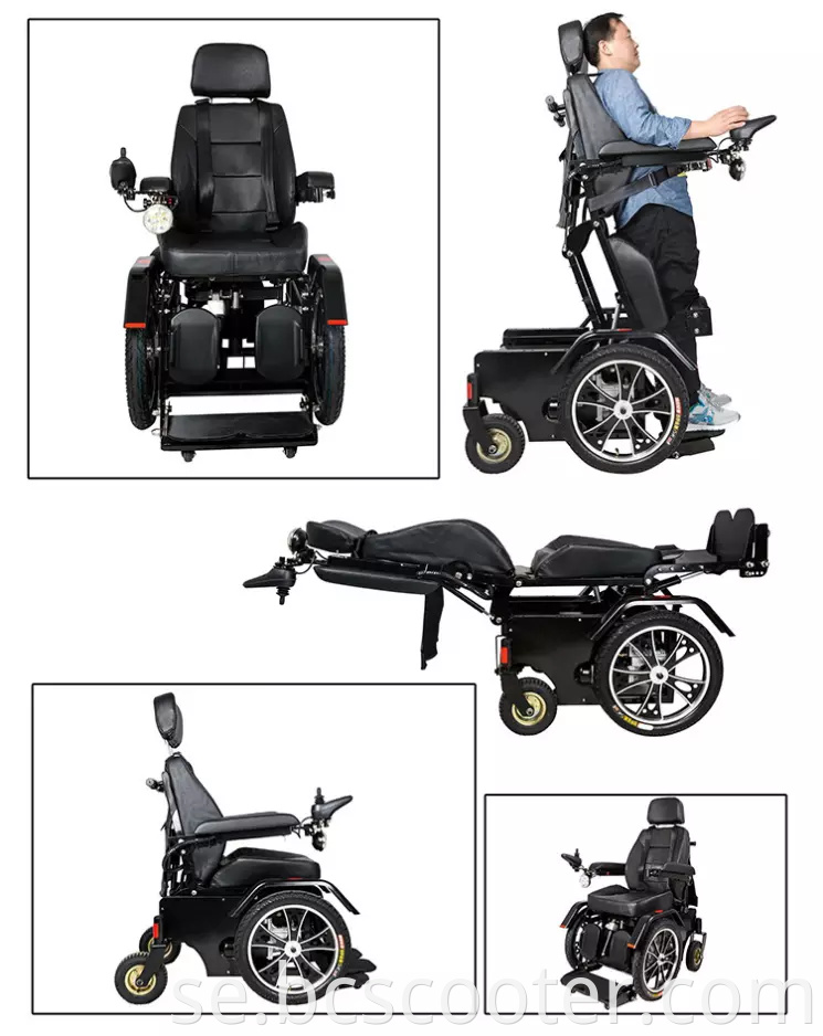 2021 Ny design Handdicaped Electric Standing Wheel Chair Stand Up Wheelstol Rehabilitation Therapy levererar Hälsovård 1 st